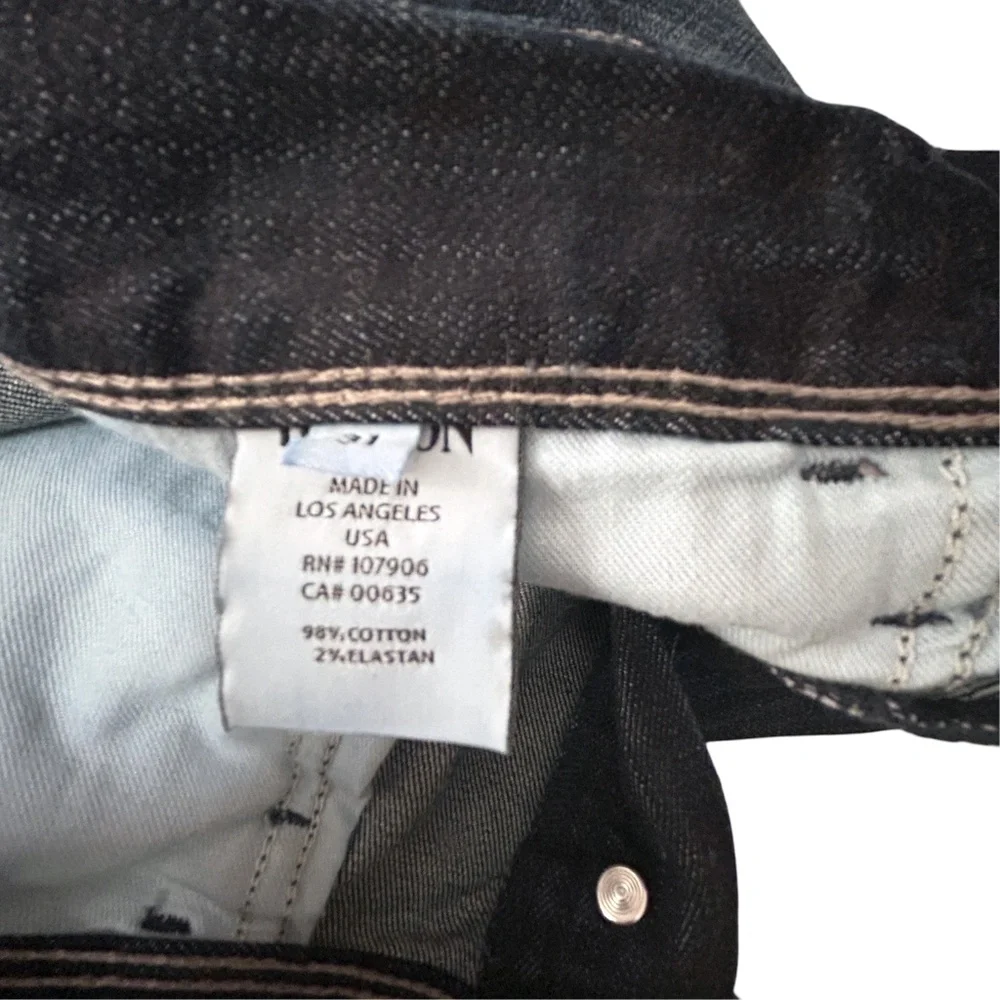 HUDSON Jeans Pants Dark Wash Mid-Rise Slouch Button Fly Vintage Y2K Made in USA - Picture 12 of 16